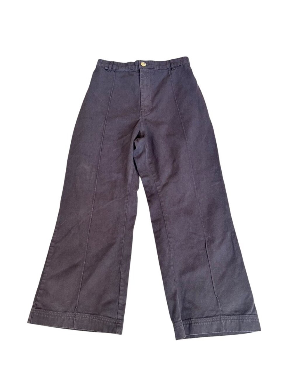 Big Bud Press Western Pants Charcoal Gray Wide Leg High Rise Petite Small